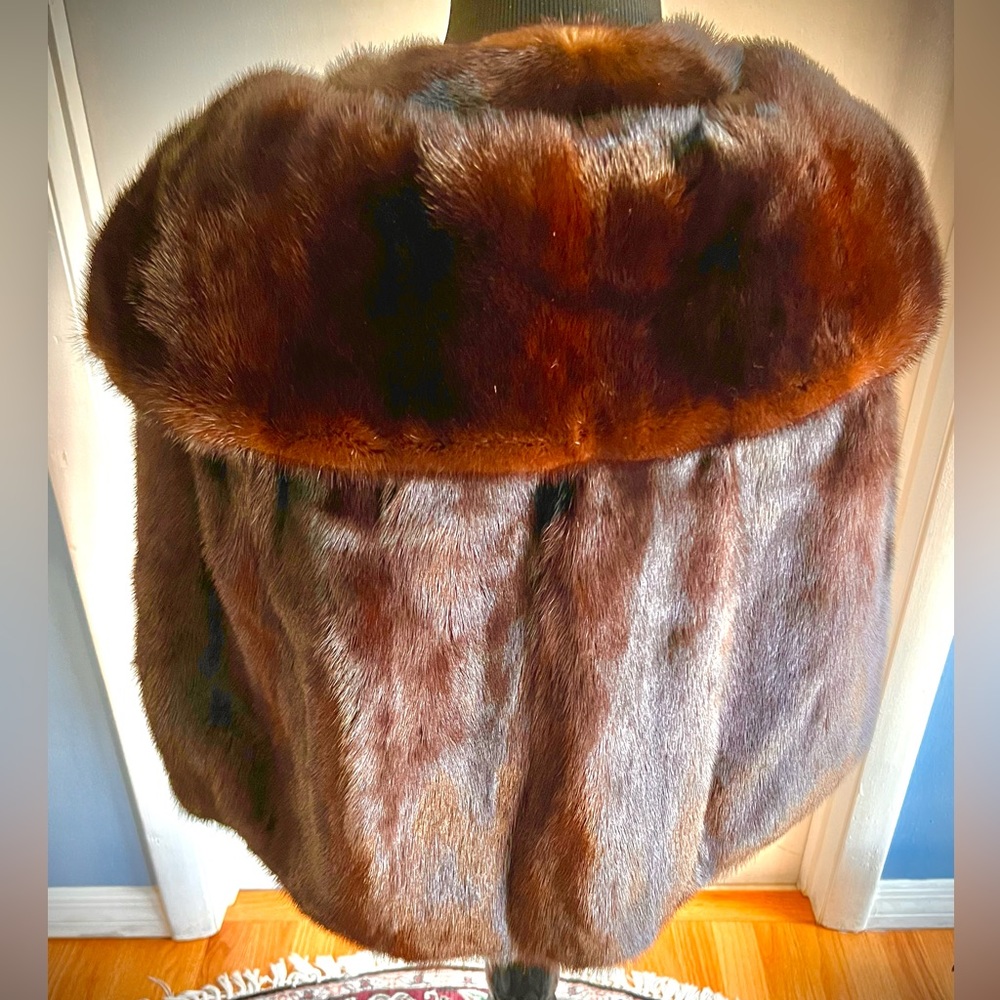 Authentic Vintage Brown/Black 100% Real Mink Fur Stole/Wrap, Godchaux’s - Picture 3 of 11